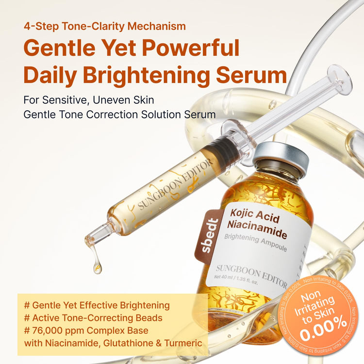Kojic Acid Niacinamide Brightening Ampoule by Sungboon Editor for effective skincare and brightness enhancement.
