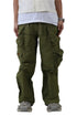 VONT FINE TWILL NYLON BAGGY FIT CARGO PANTS front view