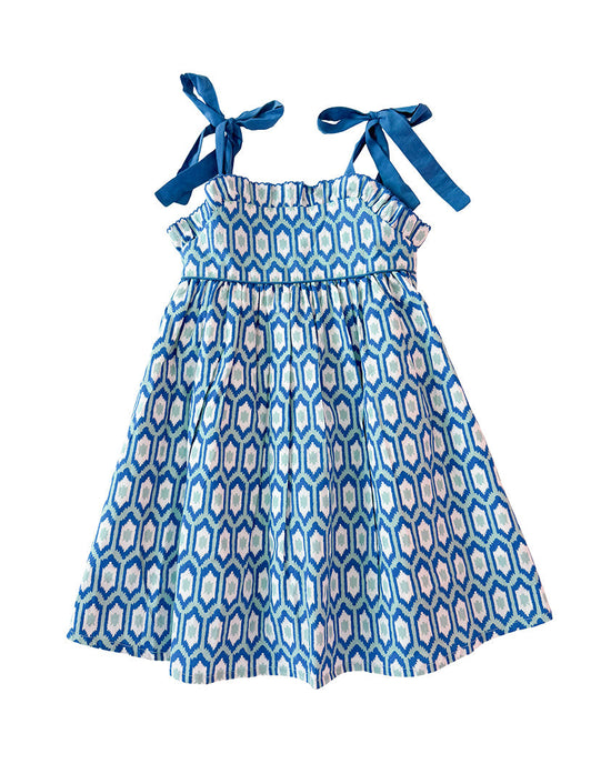 Blue Ikat Sun Dress- FINAL SALE