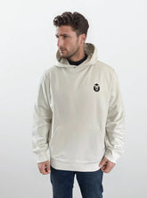 Man wearing Bigfoot 2099 hoodie featuring a unique Bigfoot design, ideal for fans of futuristic apparel.