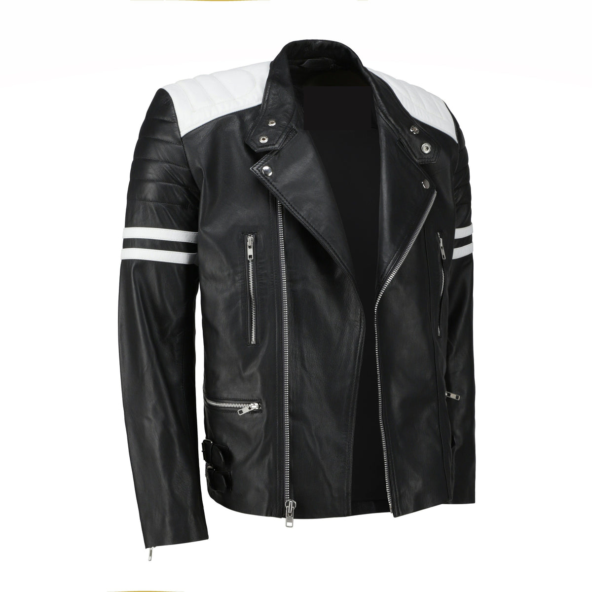 The Weeknd XO Varsity Jacket black side front view