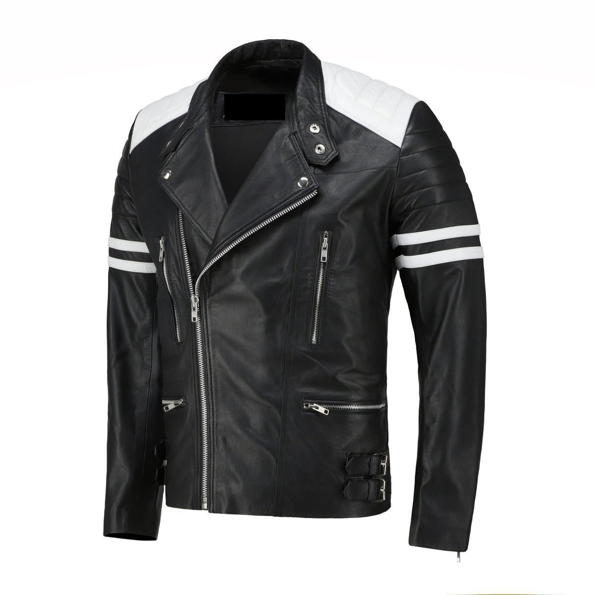The Weeknd XO Varsity Jacket black angled view